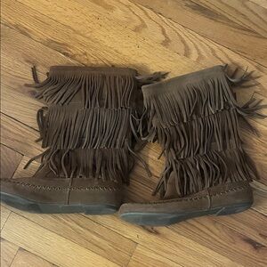 Brown Fringe Boots